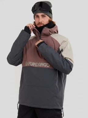 Fundango Burnaby Logo Anorak for men in purple 1