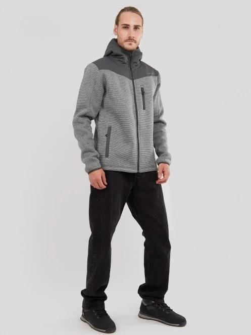 Fundango Ashford Insulated Fleece Jacket for men in grey 4