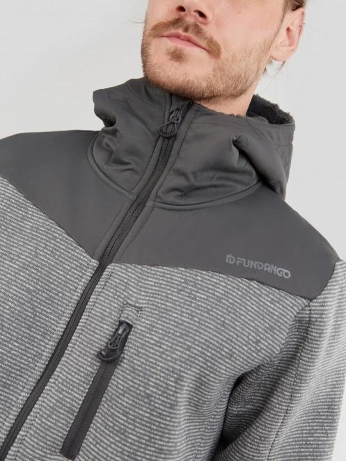 Fundango Ashford Insulated Fleece Jacket for men in grey 6