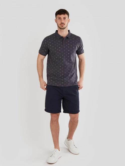 Fundango Incognito Pattern Poloshirt for men in black 4