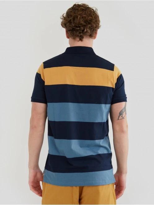 Fundango Incognito Stripe Poloshirt for men in dark blue 3