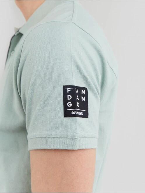 Fundango Molton Poloshirt for men in green 5