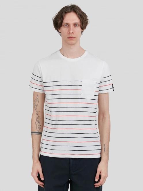 Fundango Jaggy Pocket T-shirt for men in red 2