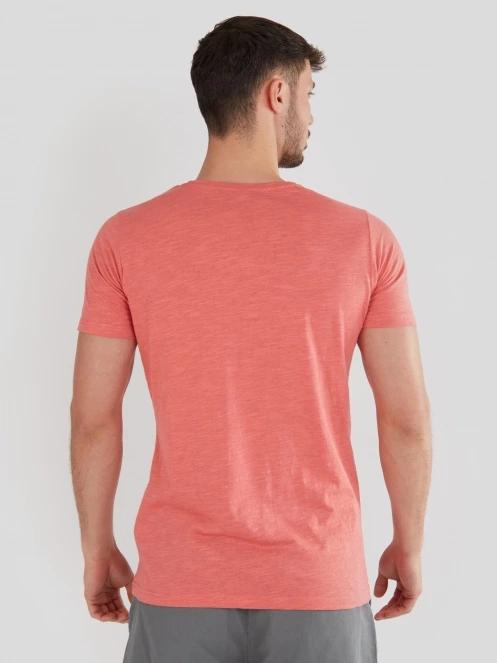 Fundango Jaggy Structured T-Shirt for men in pink 3