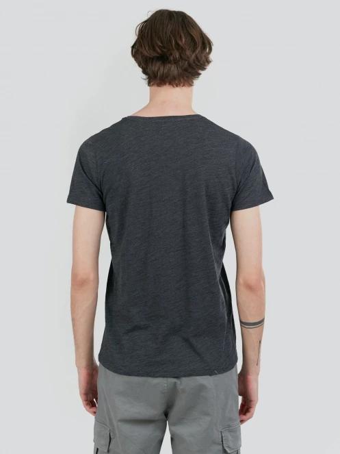 Fundango Jaggy Structured T-shirt for men in black 3