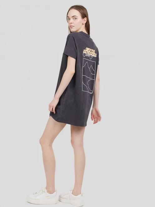 Fundango Swell Tee Dress for women in black 5