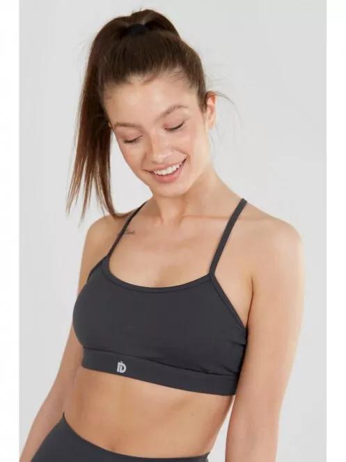 Fundango Cane Mid Support Sportbra for women in grey 2