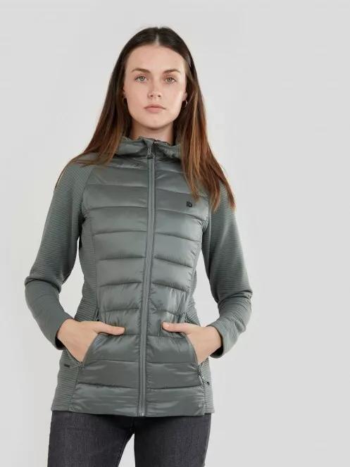 Fundango Afton Hybrid Jacket for women in oliv 2