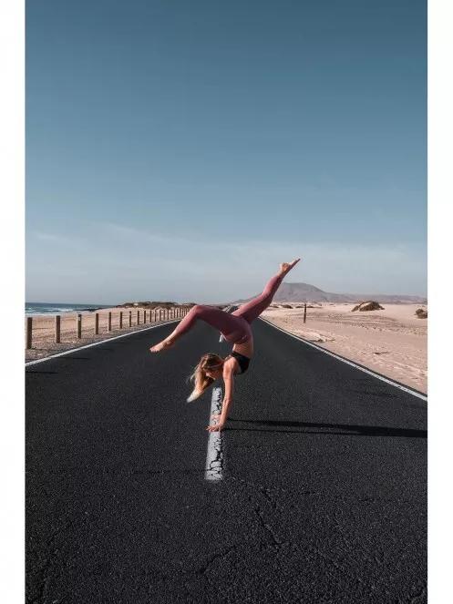 Fundango Zen High Rise Leggings for women in magenta 9