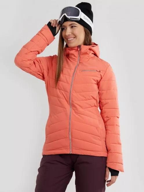 Fundango Punch Padded Jacket for women in red 2