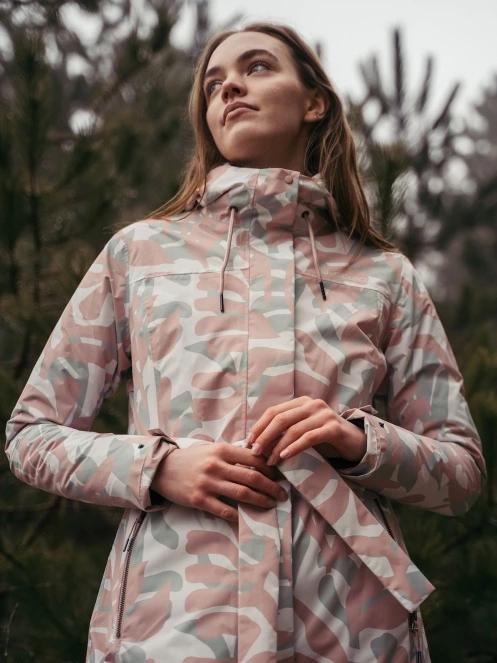 Fundango Regina II Waterproof Trench Jacket for women in pink 12