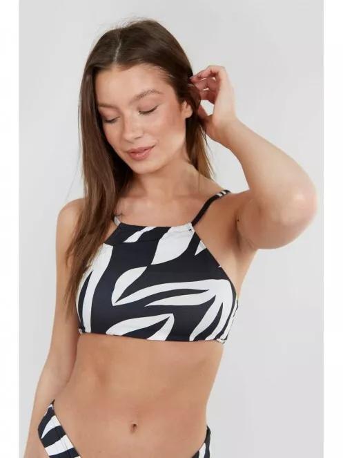 Fundango Hogg High Neck Top for women in black 2
