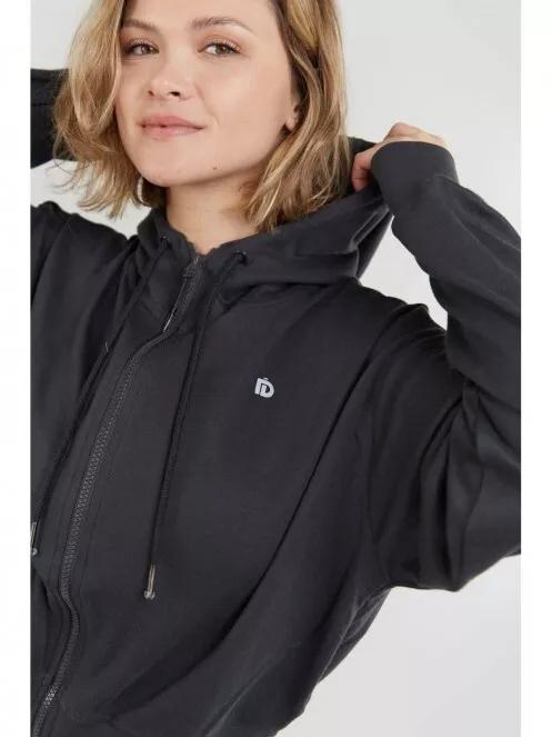 Fundango Draug Crop Hoodie for women in grey 4