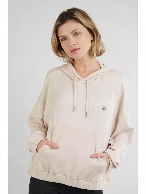 Fundango Echo Loose Hoodie for women in sand 2
