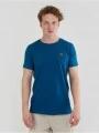 Fundango Jaggy Structured T-Shirt for men in blue 1