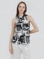 Fundango Myrto Sleeveless Shirt for women in black 1
