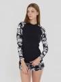 Fundango Joyce Long Sleeve Rashguard for women in black 1